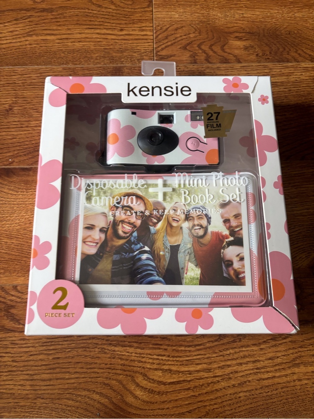 kensie Disposable Camera & Mini Photo Book Set - Pink Floral